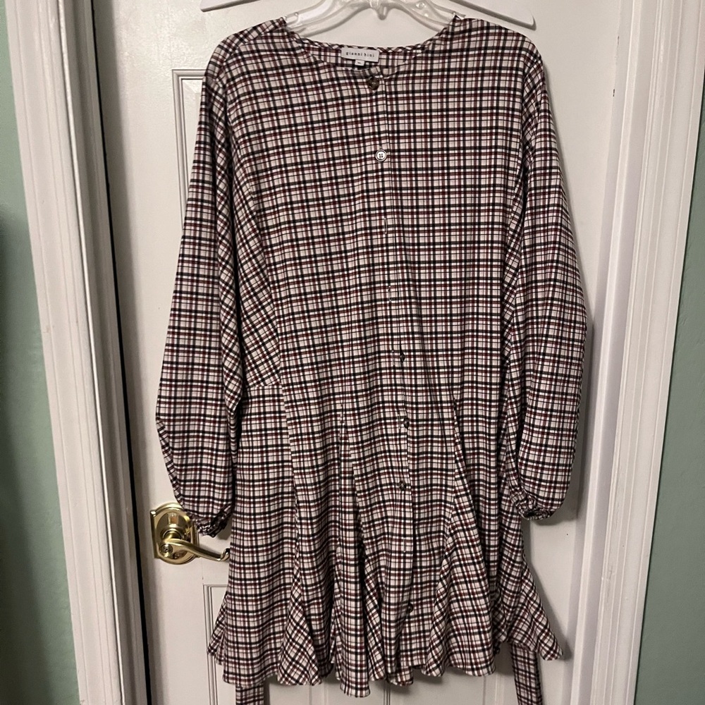 Gianni Bini Checkered Dress - Black and White